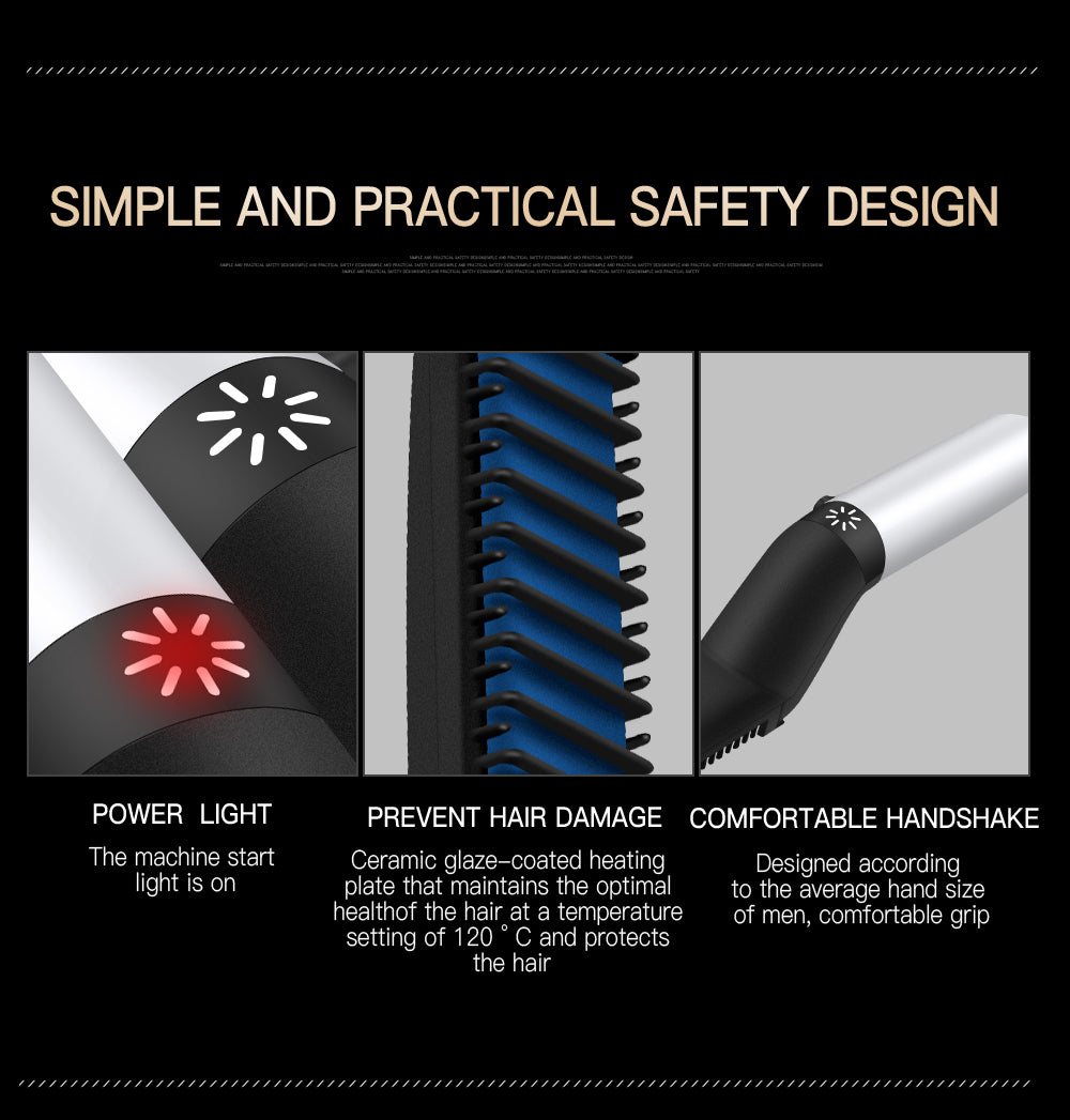 Beard Straightener Comb Brush Electric Multifunctional Hair Mini Hair Straightener